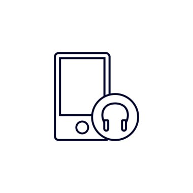 Music Player tasarım vektörü, Fitness ekipman ikonu konsepti, Creative Gym Symbol, Illustration