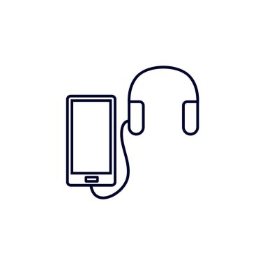 Music Player tasarım vektörü, Fitness ekipman ikonu konsepti, Creative Gym Symbol, Illustration