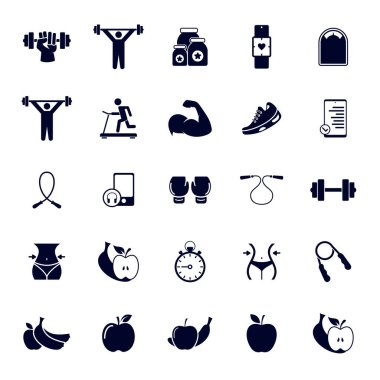 Spor aletleri ikonu seti, Yaratıcı Spor Sembolü, Çizim