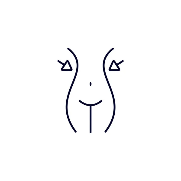スポーツ女性のデザインベクトルの腹 フィットネス機器のアイコンのコンセプト 創造的なジムのシンボル イラスト — ストックベクタ