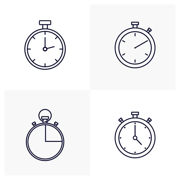 Stopwatch Design Vector Fitness Equipment Icon 컨셉트 Creative Gym Symbol — 스톡 벡터