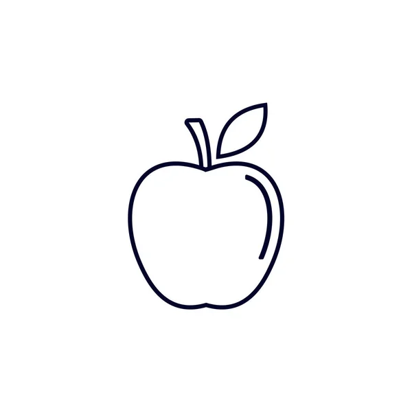 Apple Fruit Fitness Ikonen Koncept Creative Gym Symbol Illustration — Stock vektor