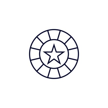 Kumarhane Çipi simgesi logo vektör şablonu, Yaratıcı Kumar tasarım simgesi İllüstrasyon, Kumarhane oyunları simgesi