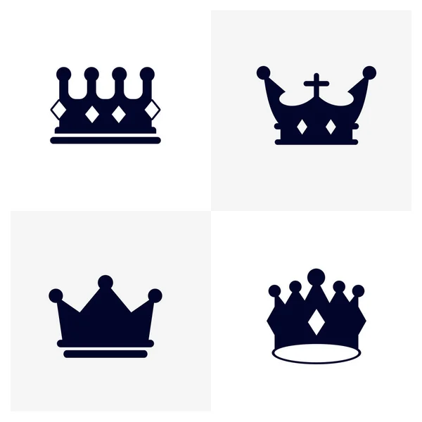 Crown logo vektör şablonu, Yaratıcı Kumar tasarım simgesi İllüstrasyonu