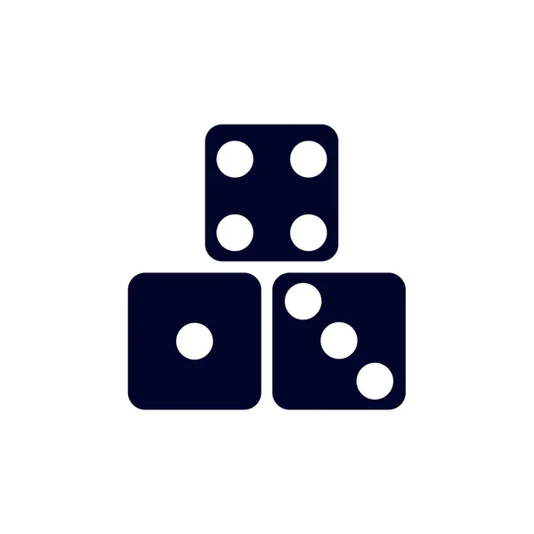 Tärningsknapp Logo Vektor Mall Creative Gambling Design Ikon Symbol Illustration — Stock vektor