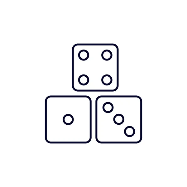 Dice Icon Logo Vector Template Creative Gambling Design Icon Symbol — Stock Vector