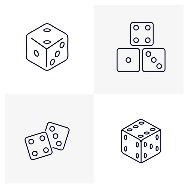 Juego Dados Icono Logotipo Vector Plantilla Juego Creativo Icono Diseño — Vector de stock