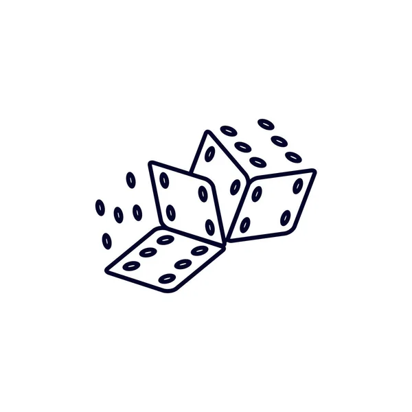 Szablon Wektora Logo Ikony Kości Ikona Projektu Creative Gambling Ilustracja — Wektor stockowy