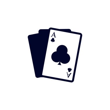 Kumarhane kartı simgesi logo vektör şablonu, Yaratıcı Kumar tasarım simgesi İllüstrasyon, Kumarhane oyunları simgesi