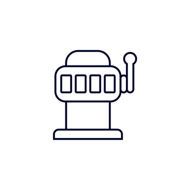 Kumarhane makine simgesi logo vektör şablonu, Yaratıcı Kumar tasarım simgesi İllüstrasyon, Kumarhane oyunları simgesi