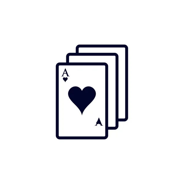 Vektorová Šablona Loga Kasinové Karty Symbol Ikony Kreativního Hazardu Ilustrace — Stockový vektor