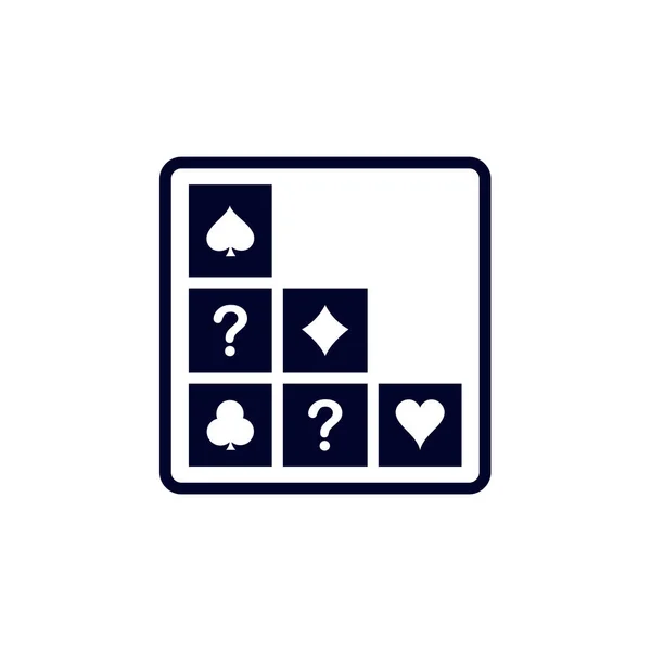 Casino Games Ikona Logo Vektorová Šablona Creative Hazardní Hry Design — Stockový vektor