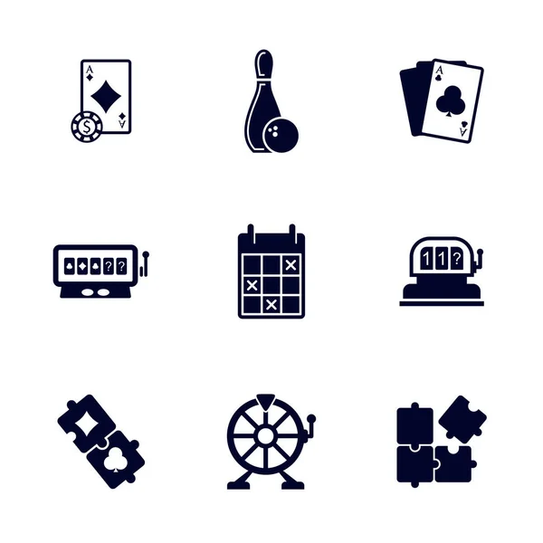 Modèle Vectoriel Logo Icône Casino Symbole Icône Conception Jeu Créatif — Image vectorielle