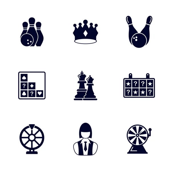 Kasino Ikon Logotyp Vektor Mall Creative Gambling Design Ikon Symbol — Stock vektor