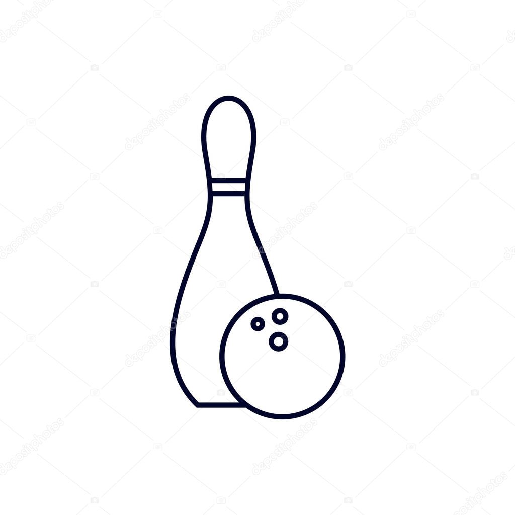 Bowling icon logo vector template, Creative Gambling design icon symbol Illustration, Casino games icon