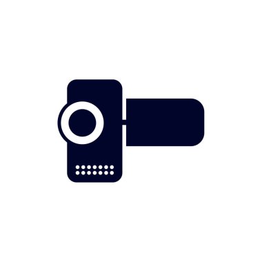 Kamera engelli simgesi logo vektör şablonu, Yaratıcı Film logosu konsepti, simge sembolü, illüstrasyon