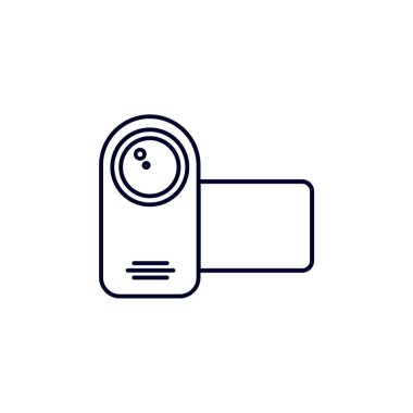 Kamera engelli simgesi logo vektör şablonu, Yaratıcı Film logosu konsepti, simge sembolü, illüstrasyon