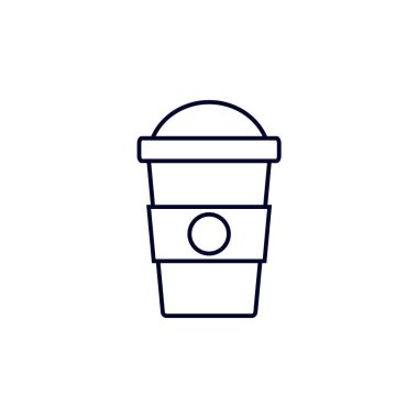 Film ikonu logo vektörü için kahve, Yaratıcı Film logosu konsepti, simge sembolü, illüstrasyon