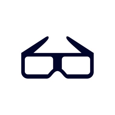 Film simgesi logo vektör şablonu için 3B Gözlükler, Yaratıcı Film logosu konsepti, Simge sembolü, İllüstrasyon