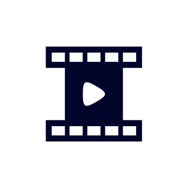 Film Strip Sinema Logo Şablonu, Yaratıcı Film logosu Konsepti, Simge Sembolü, İllüstrasyon