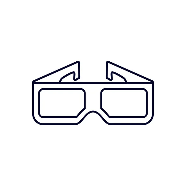 Film Simgesi Logo Vektör Şablonu Için Gözlükler Yaratıcı Film Logosu — Stok Vektör