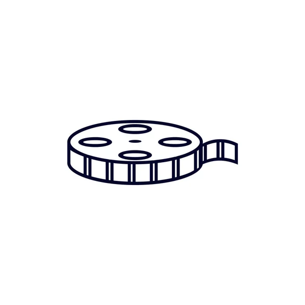 Película Cinema Logo Vector Plantilla Concepto Logotipo Película Creativa Icono — Archivo Imágenes Vectoriales