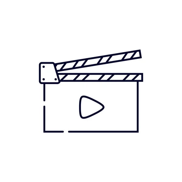Clapperboard Simge Logo Vektör Şablonu Creative Movie Logo Konsepti Simge — Stok Vektör
