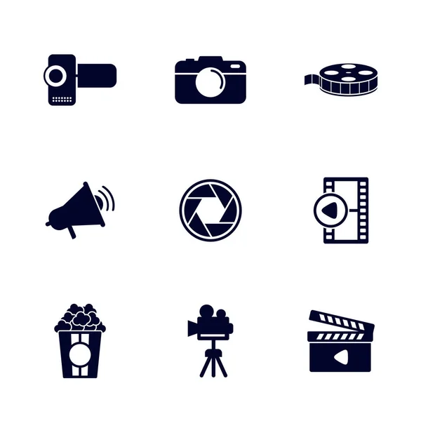 Film simgesi logo vektör şablonu, Yaratıcı Film logosu konsepti, simge sembolü, illüstrasyon