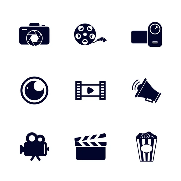 Set Von Film Symbol Logo Vektorvorlage Creative Movie Logo Konzept — Stockvektor