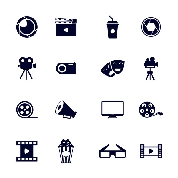 Set Van Movie Icon Logo Vector Template Creatief Movie Logo — Stockvector