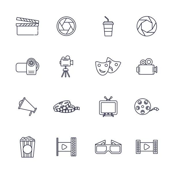 Film simgesi logo vektör şablonu, Yaratıcı Film logosu konsepti, simge sembolü, illüstrasyon