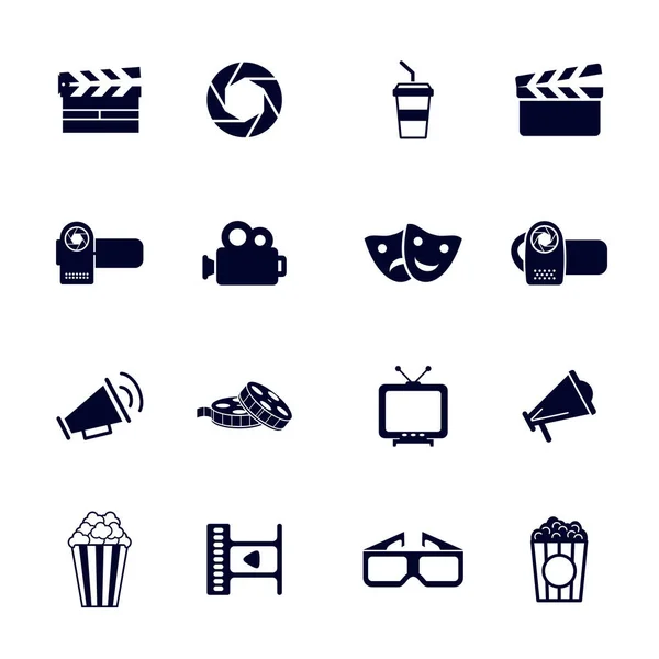 Film simgesi logo vektör şablonu, Yaratıcı Film logosu konsepti, simge sembolü, illüstrasyon
