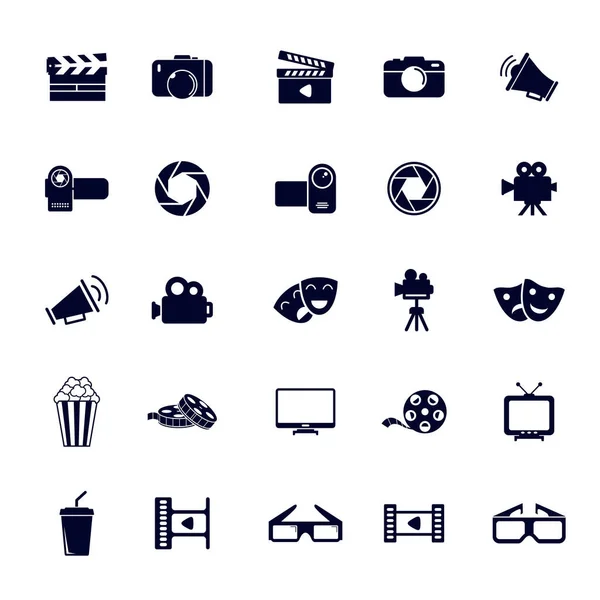Film simgesi logo vektör şablonu, Yaratıcı Film logosu konsepti, simge sembolü, illüstrasyon