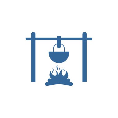 Grill Logo Tasarım Şablonu, Açık Logo Tasarım Konsepti, Simge Simgesi