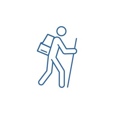 Tırmanıcı logo tasarım vektör şablonu, Seyahat logosu tasarım konsepti, simge sembolü