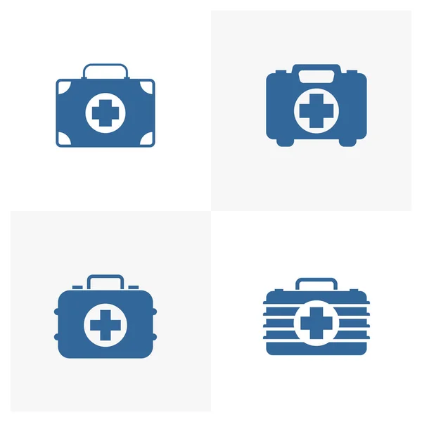 医療バッグロゴデザインベクトルテンプレートのセット 旅行ロゴデザインコンセプト アイコンシンボル — ストックベクタ