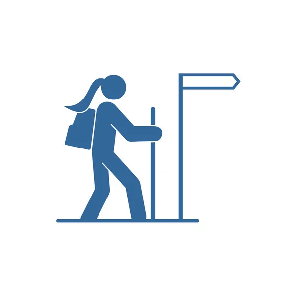 Climber Logo Design Vektorschablone Reise Logo Designkonzept Icon Symbol — Stockvektor