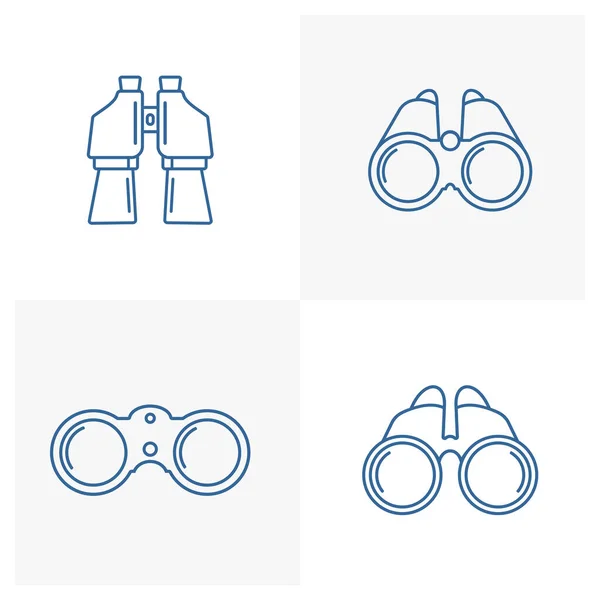 Набор Векторных Шаблонов Логотипа Binoculars Концепция Дизайна Внешнего Логотипа Символ — стоковый вектор