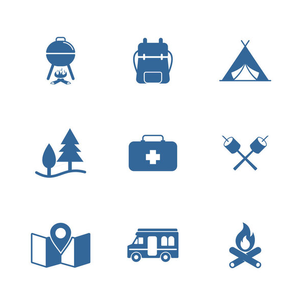 Набор векторного шаблона внешнего логотипа, концепция дизайна логотипа путешествия, символ иконы