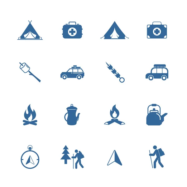 Açık Hava Logo Tasarım Vektör Şablonu Seyahat Logosu Tasarım Konsepti — Stok Vektör