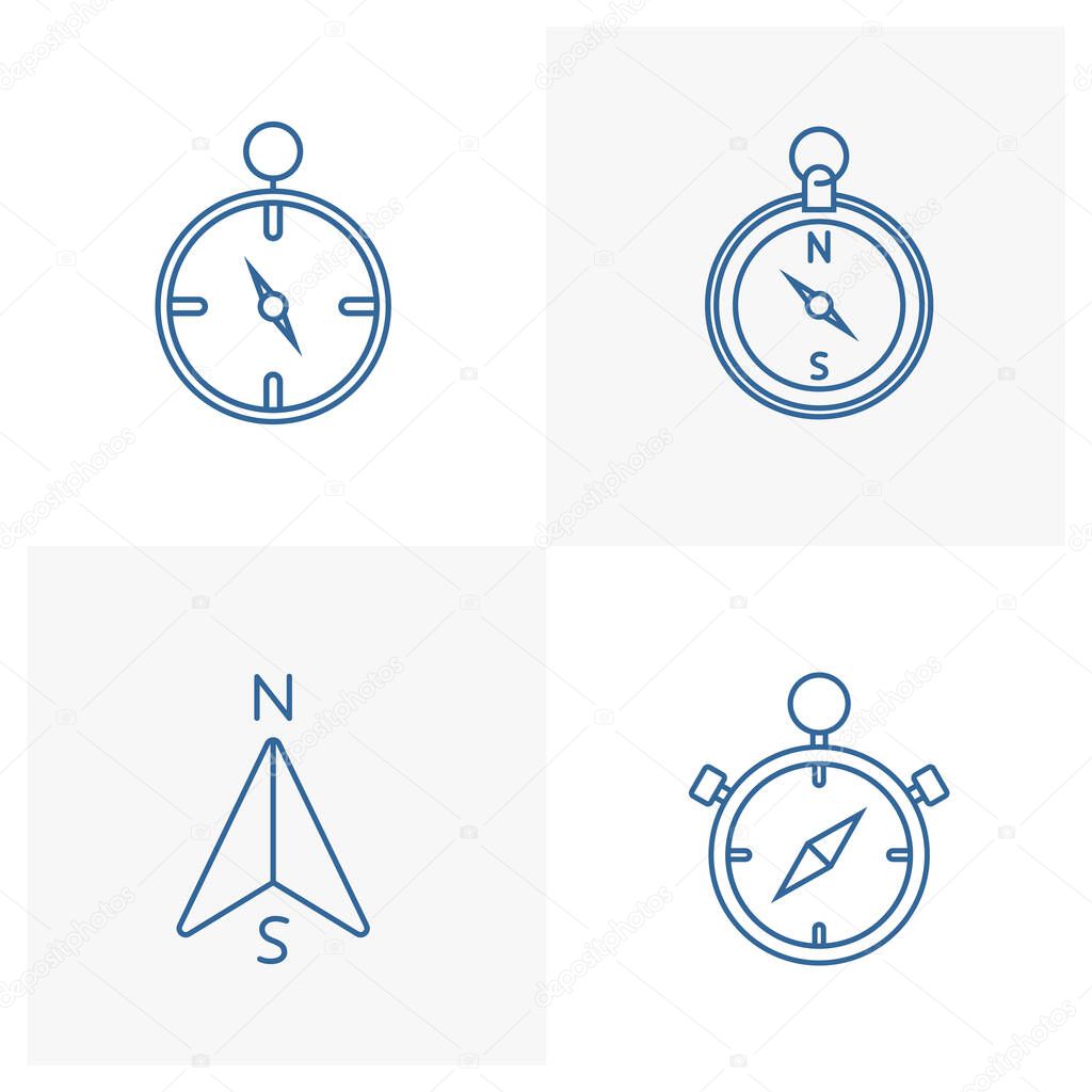 Set of Compass logo design vector template, Outdoor logo design concept, Icon symbol
