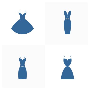 Kadın giyimi ikonu tasarım vektör şablonu, Parti tasarım konsepti, simge, illüstrasyon