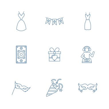 Parti simge tasarım vektör şablonu, Parti tasarım konsepti, simge sembolü, illüstrasyon