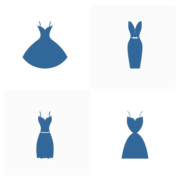 Набор Иконок Женской Одежды Дизайн Векторный Шаблон Партия Поставки Концепции — стоковый вектор