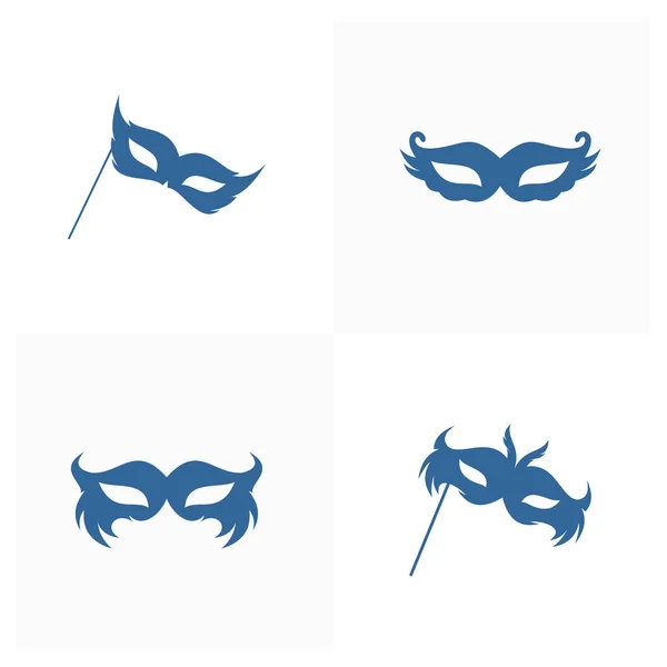 Set Mask Icon Design Vector Template Party Supplies Design Concept — Stock Vector