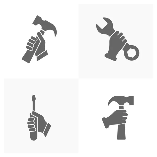 Set Technical Icon Vector Engineering Simple Icon Template Creative Setting — Stock Vector