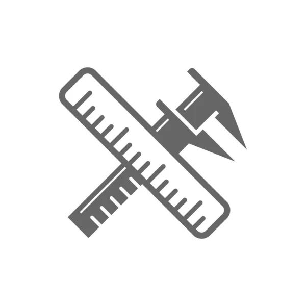 Ruler Tools Icon Vector Engineering Simple Icon Template Illustration — 스톡 벡터