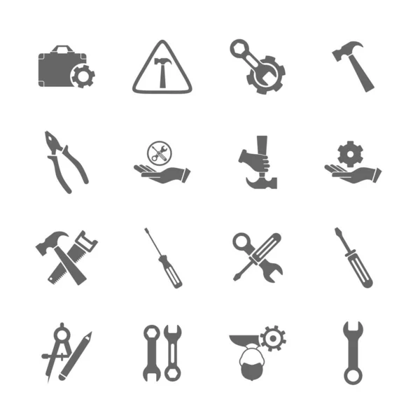 Set Von Technischen Icon Vektor Engineering Einfache Icon Vorlage Kreative — Stockvektor