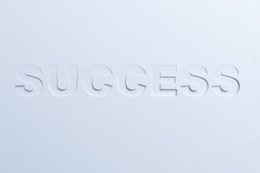 Web tasarımı için boşaltma yazı başarı. 3D render.