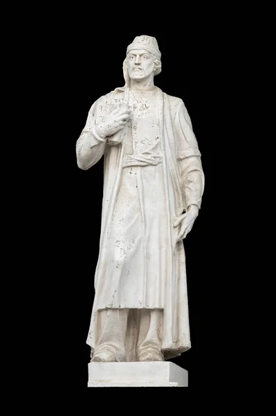 Estátua Molla Panah Vagif Fachada Museu Nizami Literatura Azerbaijão Baku — Fotografia de Stock